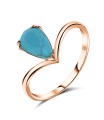 Blue Turquoise Silver Rings NSR-2472